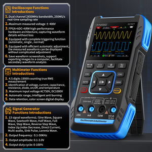 ออสซิลโลสโคปแบบพกพา Fnirsi 2C53T 3 in 1 ดิจิตอล พร้อมเครื่องกำเนิดสัญญาณ มัลติมิเตอร์ ช่องสัญญาณคู่ 50MHZ*2 250MS/s ออสซิลโลสโคปแบบมือถือ - Product Image 3