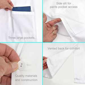 بيع بالجملة معاطف بيضاء احترافية للبالغين - Product Image 4