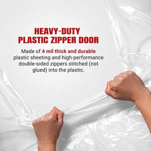 <span class=keywords><strong>ROMWE</strong></span> ZIPDOOR ประตูกั้นฝุ่นพร้อมซิปคู่ LDPE/ผ้าฟลีซกันความชื้น โปร่งใส รุ่นนุ่ม ZD120220-I/L/C/U - Product Image 4