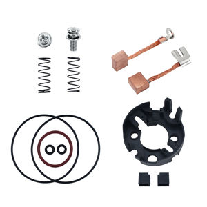 Nouvel ensemble de balais de charbon Alpha-Tron (plastique et métal) pour moteur de démarrage Yamaha XT250 Modèle 312025HH01 (12 pièces = 1 kit) - Product Image 1