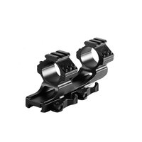 Support tactique en porte-à-faux à 4 emplacements pour monture de chasse de 25.4mm 30mm, support en porte-à-faux à dégagement rapide pour accessoire de chasse de 20mm