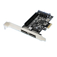 Kartu Ekspansi Server PCIe X1 NGFF JMB363 2 ESATA++IDE RAID Storage Array Card Aluminium-Stock