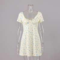 Chemise de nuit en tricot imprimé pour femmes QINSI, pyjama, robe de nuit sans manches, douce, respirante, confortable, robe de nuit