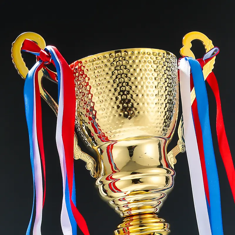 Custom cheap metal gold large cup football Soccer sport uefa champion league trophy award engraved ucl trophy with black base