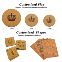Sous-verres en liège personnalisés avec logo d'entreprise, sous-verres promotionnels écologiques, sous-verres ronds en liège pour boissons, sublimation