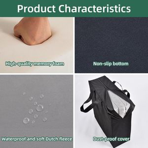 Matelas pliable OEM à trois volets, canapé-lit en mousse, coussin, matelas de couchage emballé sous vide pour la vente en ligne - Product Image 5