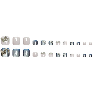 <span class=keywords><strong>Uñas</strong></span> Postizas de Verano con Diseño Simple de Mariposa 3D <span class=keywords><strong>y</strong></span> Ojo de Gato, <span class=keywords><strong>Hermosas</strong></span> <span class=keywords><strong>Uñas</strong></span> Postizas con Pedrería, Material ABS - Product Image 5