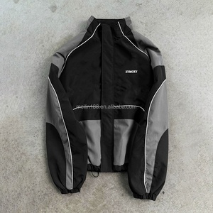 Custom Men's Sports Tracksuit Oversized Nylon Jackets and Nylon <b>Pants</b> Set Jogging Suit Lightweight 3m Reflective Windbreaker Set - Product Image 2