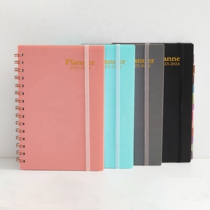 Pronto per la spedizione 2023 Planner A5 <span class=keywords><strong>PP</strong></span> quaderno con copertina rigida rilegatura a spirale <span class=keywords><strong>100</strong></span> gsm pagine avorio - Product Image 1