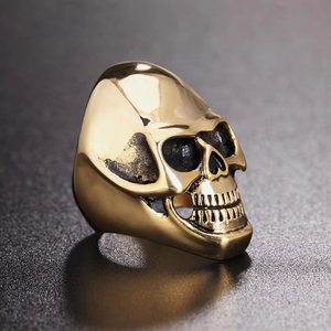 男性用パンクゴシックスカルリングステンレス鋼セーリングジュエリービンテージマスクヒーローヘルメットリング - Product Image 2