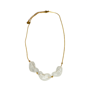 สร้อยคอแฟชั่นประดับลูกปัด สแตนเลสสตีล 316L ชุบทอง PVD ทนทาน เป็นมิตรต่อสิ่งแวดล้อม สำหรับผู้หญิง - Product Image 2