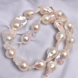 Dây chuỗi ngọc trai nước ngọt tự nhiên Baroque óng ánh cao cấp 13-14mm, hình đuôi cá, hạt rời, dùng làm đồ trang sức tự chế - Product Image 5