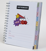 Journal intime cahier Agenda planificateur prix usine Logo personnalisé A5 mode Laser argent spirale hebdomadaire mensuel avec séparateurs
