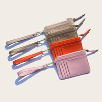 Luxuriöse Mini-Reißverschluss-Geldbörse aus Premium-PU für Damen, Kurze Clutch mit Handschlaufe, Direktvertrieb B2B Großhandel Trendige Kartenbörse