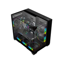 Boîtier de jeu MATX personnalisé AntarcChill ODM OEM, boîtier d'ordinateur de tour moyenne en verre trempé, boîtier PC ITX à trois côtés, boîtiers de jeu