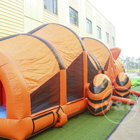 Y&G OEM Grand parcours d'obstacles gonflable avec toboggan et structure de saut