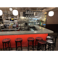 Comptoir de bar de cuisine blanc pour café et salon de thé avec vitrine, comptoirs modernes pour restaurant de nouilles