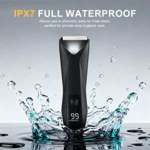 PRITECH Ipx7 Alat Cukur Pria Tahan Air Tanpa Kabel 2 in 1 untuk Tubuh dan Wajah, Pemangkas Rambut Kemaluan untuk Pria - Product Image 3