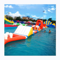 Vente chaude 0.9mm épaissir PVC gonflable jeu flottant gonflable jouets d'eau gonflable flottant parc maritimes ou lac utilisation