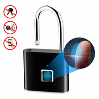 Serrure à empreintes digitales pour cadenas, recharge USB, cadenas de sécurité portable sans clé, serrure de porte électronique, cadenas électronique