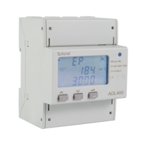 Acrel ADL400-D MID Bersertifikat Tipe Top in Bottom Out Akses Langsung 3*10-80A Bidirectional Tiga Fasa Din Rail Pengukur Energi kWh