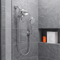 Système de purification d'eau haute pression avec double douchette filtrée (à main et suspendue) pour adultes, enfants et animaux de compagnie