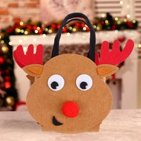 Pabrik Tas Hadiah Natal Modern dari Kain Felt Grosir 50pcs Tas Dekorasi Liburan 23.5x14.5CM Kerajinan Tangan