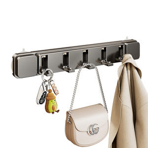 Gancho de succión rectangular para pared, organizador de ropa extraíble, colgador de puerta de gran capacidad de carga, estante de almacenamiento - Product Image 3