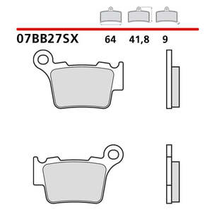 Per Brembo pastiglie da corsa posteriori per KTM EXC 200 04-16 condizioni nuove - Product Image 1