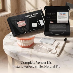 ชุดฟันปลอมแบบติดแน่น Snap on <span class=keywords><strong>Smile</strong></span> Natural Veneers  วัสดุซิลิโคนนำกลับมาใช้ใหม่ได้ เพื่อรอยยิ้มที่สมบูรณ์แบบทันที - Product Image 2