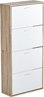 Armoire à chaussures en bois à 4 niveaux Organisateur de rangement de chaussures pour l'entrée de la maison Couloir Armoire à chaussures en bois à 4 niveaux