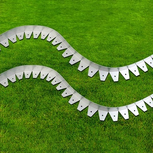 JNZ Bordures de <span class=keywords><strong>jardin</strong></span> en métal de <span class=keywords><strong>conception</strong></span> moderne, à picots, haute densité, pour maisons et hôtels, idéales pour gazon artificiel - Product Image 4