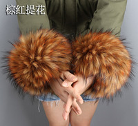 Accessoires de vêtements et décorations en fausse fourrure de renard et de raton laveur colorés, populaires, bon marché et en gros