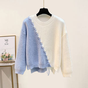Nouveau <span class=keywords><strong>pull</strong></span> en tricot Sweet Wind et <span class=keywords><strong>ensemble</strong></span> deux pièces en tricot avec <span class=keywords><strong>jupe</strong></span> douce pour femme - Product Image 4