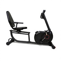 Vélo d'exercice magnétique inclinable, vélo d'appartement silencieux avec dossier, appareil cardio pour la remise en forme et la rééducation à domicile