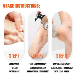 Private Label Dead Skin Removal Salicylic Foot Exfoliate Peel Off Gel Callus Moisturizes Soften Feet Gel For Dry Cracked Heels