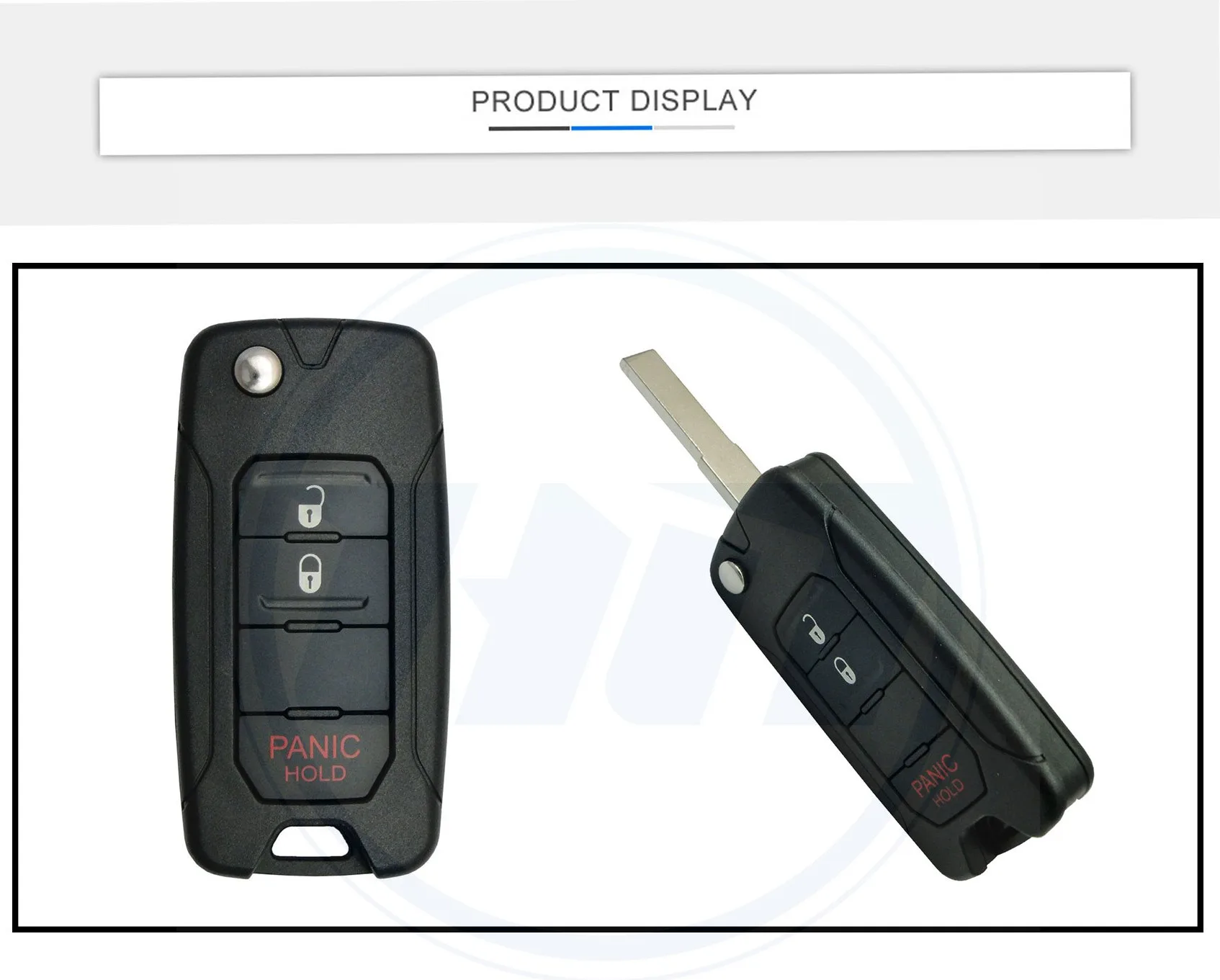 2+1 Button 433(434)Mhz MEGAMOS 48 AES  Transponder FCC ID 2ADFTFI5AM433TX 2015-2018 Jeep Renegade