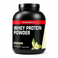 Poudre de protéines de lactosérum 1 kg, riche en protéines avec des multivitamines et des minéraux pour la croissance musculaire, la récupération, la nutrition sportive, complément alimentaire OEM ODM
