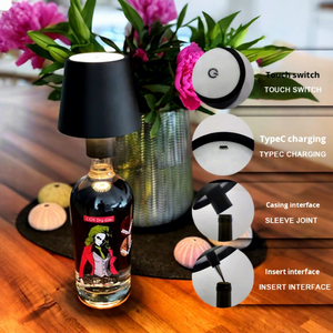 Lámpara de <span class=keywords><strong>Mesa</strong></span> LED Recargable con Forma de Botella de Vino, RGB, con Luz Ambiental Integrada para Uso Nocturno en Bares/Restaurantes - Product Image 4