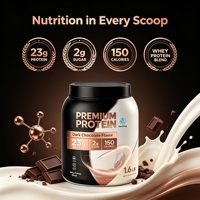 Poudre de Protéine Pure OEM/ODM 100% Whey Saveur Chocolat Riche 25g de Protéines Faible Teneur en Sucre Complément Nutritionnel Sportif pour la Croissance Musculaire