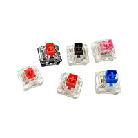 DIY [+] Switches anti-poussière à axe transversal bleus, rouges et roses pour impression 3D, modèle de matériau, boutons anti-stress, jouet fidget