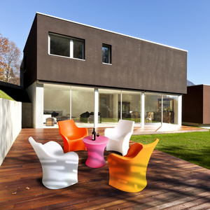 Canapé de jardin en plastique PE imperméable blanc, canapé simple de luxe pour <span class=keywords><strong>la</strong></span> plage - Product Image 3