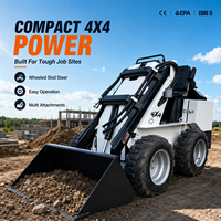 Chargeuse compacte sur roues CE EPA EURO5 avec commandes hydrauliques pour la réparation des allées agricoles, le travail en équipe et le service des enclos à bétail
