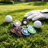 Flower Power - Marcador de Pelota de Golf Magnético con Diseño de Pájaro, Sublimable, Personalizado, con Grabado y Moneda