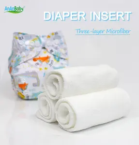 Good Price Cloth Diaper Inserts Baby 3 Layers Microfiber Insert Cloth Diaper With Insert Reusable