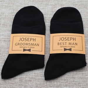 Venta al por mayor de tarjetas de presentación personalizadas para regalos de boda, con cualquier texto, para el padre de la novia, los padrinos de boda, los calcetines y los empaques. - Product Image 6