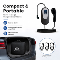 Cargador de Vehículos Eléctricos Portátil, Tipo 2, Enchufe Europeo, 3.5KW, 220V, IEC 62196, Fácil de Transportar, para Todos los Modelos de Vehículos Eléctricos