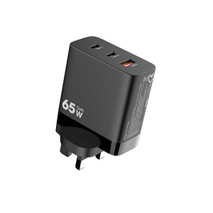 Chargeur rapide multi-ports PD65W en <span class=keywords><strong>nitrure</strong></span> <span class=keywords><strong>de</strong></span> <span class=keywords><strong>gallium</strong></span> 65W, compatible avec les téléphones portables, tablettes et ordinateurs portables, design écologique, garantie 1 an - Product Image 4
