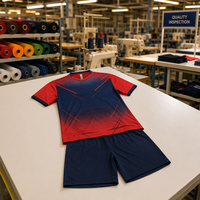 Conjunto de Camiseta y Pantalones Cortos de Fútbol Aiju de Alta Calidad, Uniforme de Equipo, Transpirable, de Secado Rápido, Personalizable