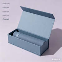 Boîte cadeau magnétique de luxe plate et vide en carton recyclable avec logo personnalisé 2026 pour tapis de souris, emballage de tasses et tapis de yoga, couleur violette